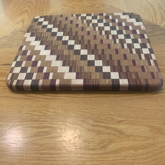 Cutting Board Walnut Sapele Purple Heart Maple Cherry Oak Hardwoods Hand Crafted - Picture 5 of 8